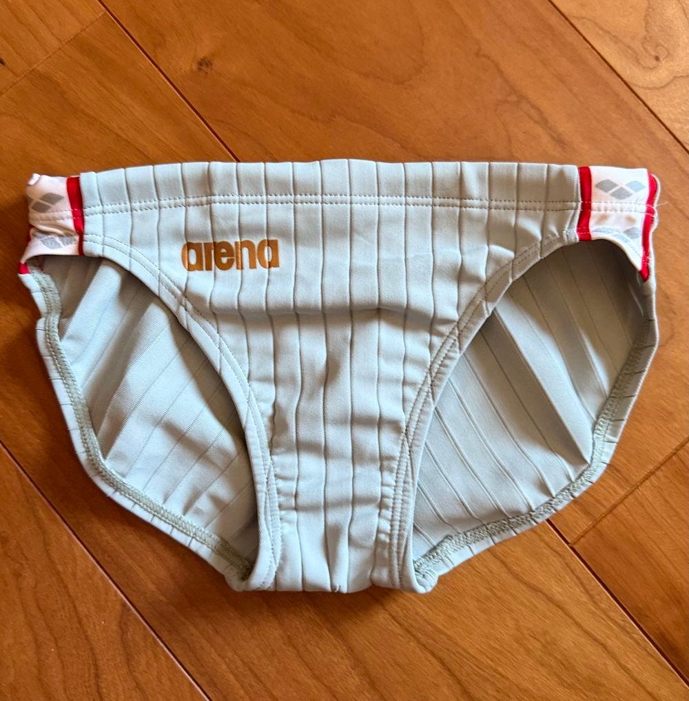 【美品】ARENA ダブルマット ARN2027 ゴールドロゴ Sサイズ 競パン