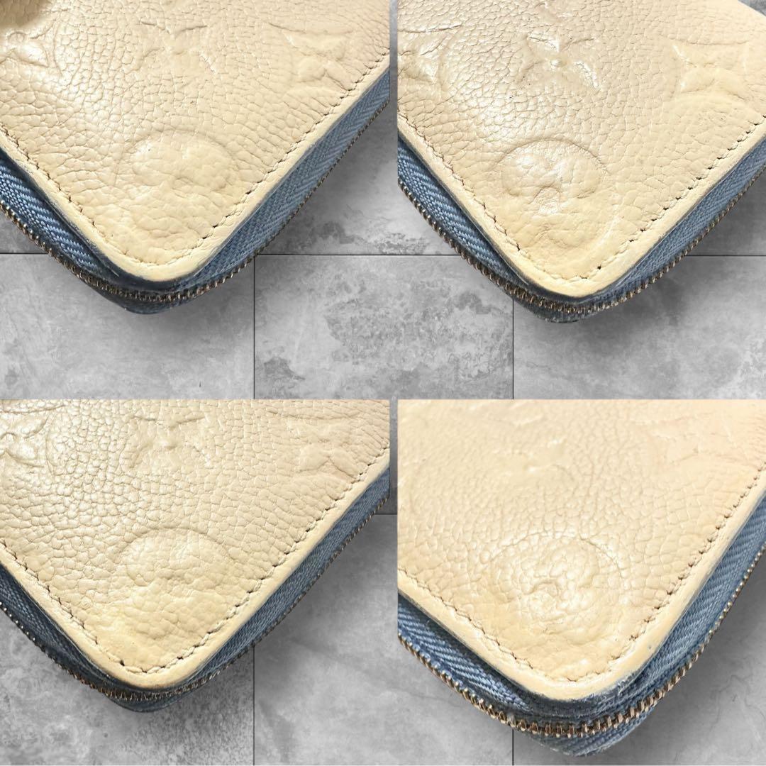 希少美品❣️ LV ルイヴィトン ジッピー ケース モノグラム ブルージーン