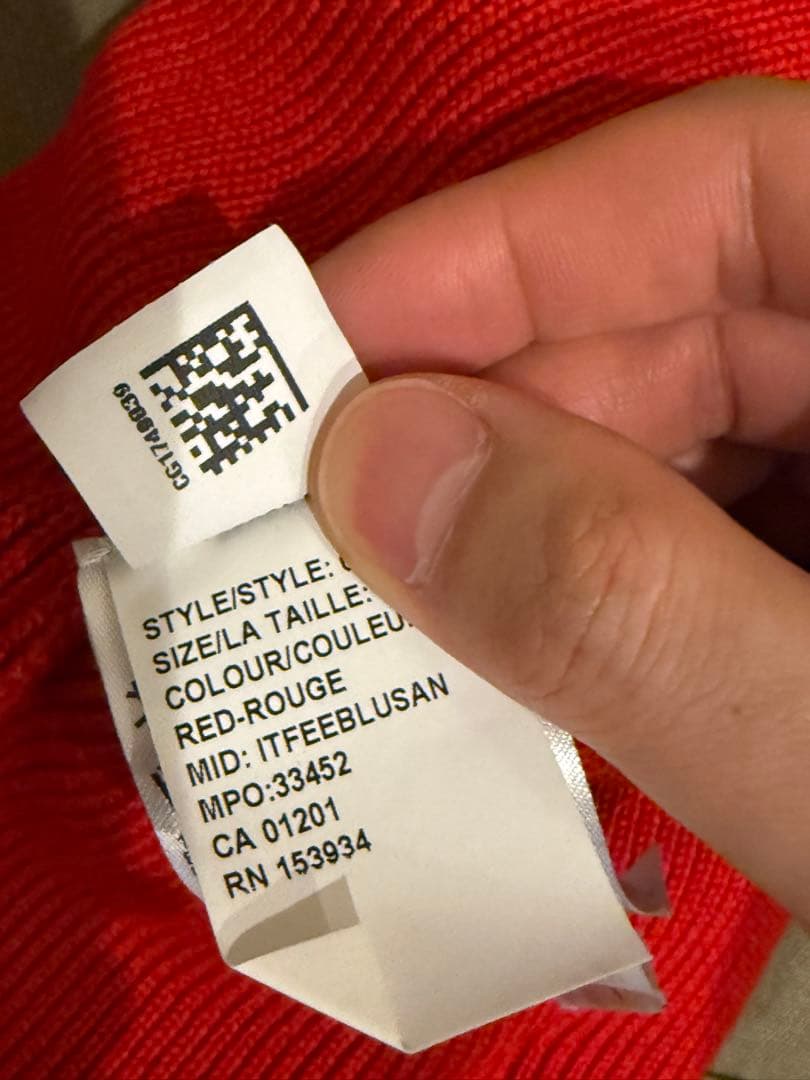   赤 ニット帽 アークティックプログラム男女兼用