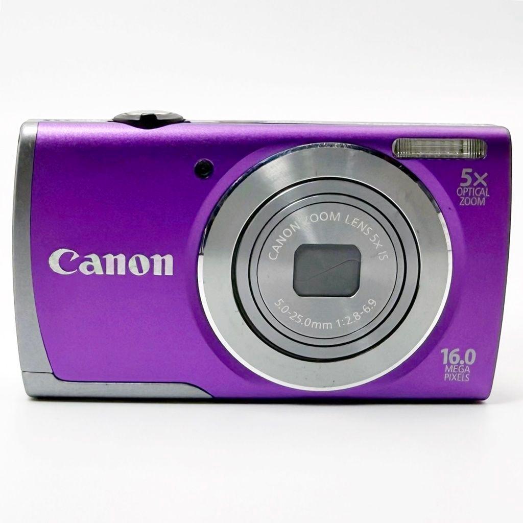 キヤノン PowerShot A3500 IS パープル コンデジ カメラ 中古