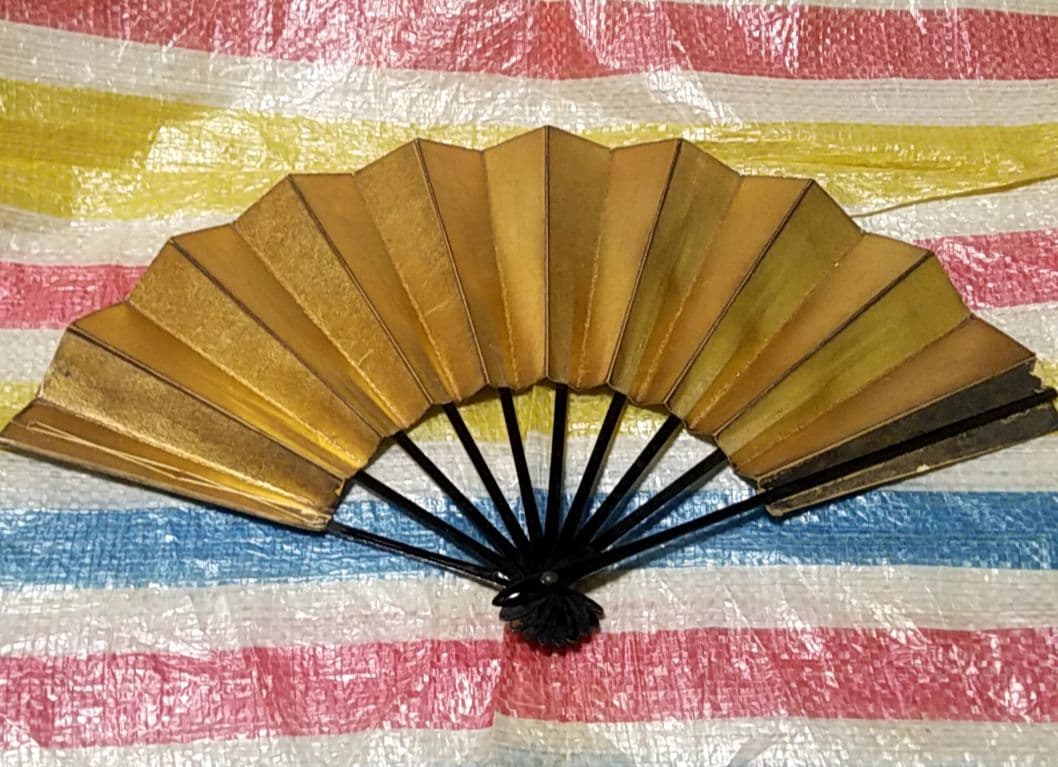 骨董品　扇子　豊臣秀吉　拝領　金箔扇子