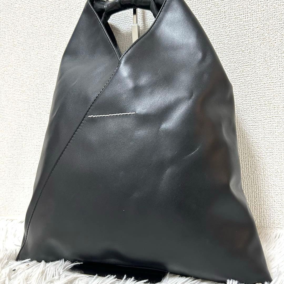 【極美品✨人気商品/ジャパニーズトート】メゾンマルジェラ　ハンドバッグ　ブラック
