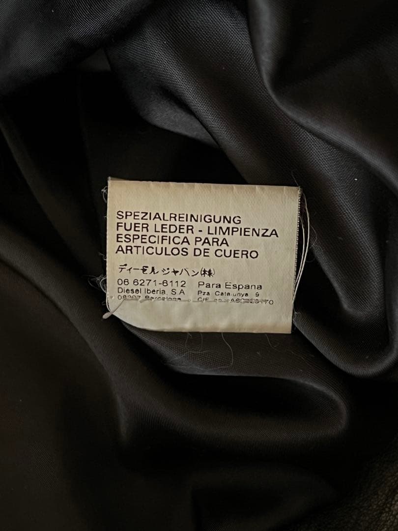 美品　DIESEL 本革　革ジャン　M ダメージ加工