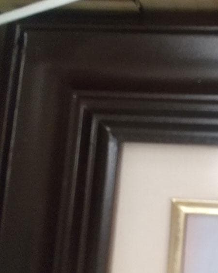 真作油絵　服部保　あずみ野　10号サイズ油絵　サイン裏表あり　額付き