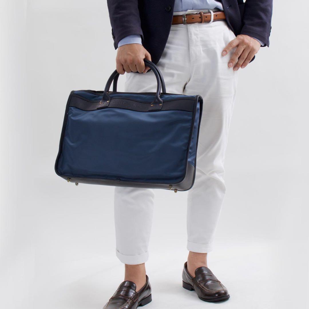 希少 美品✨フェリージ ビジネスバッグ 1731 大容量 ネイビー 3室