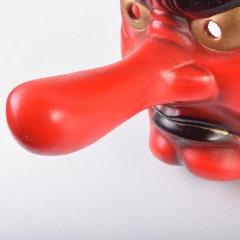 能面　能楽　雅楽　陶器製　獅子　天狗　お面　2点まとめて　N　9081A