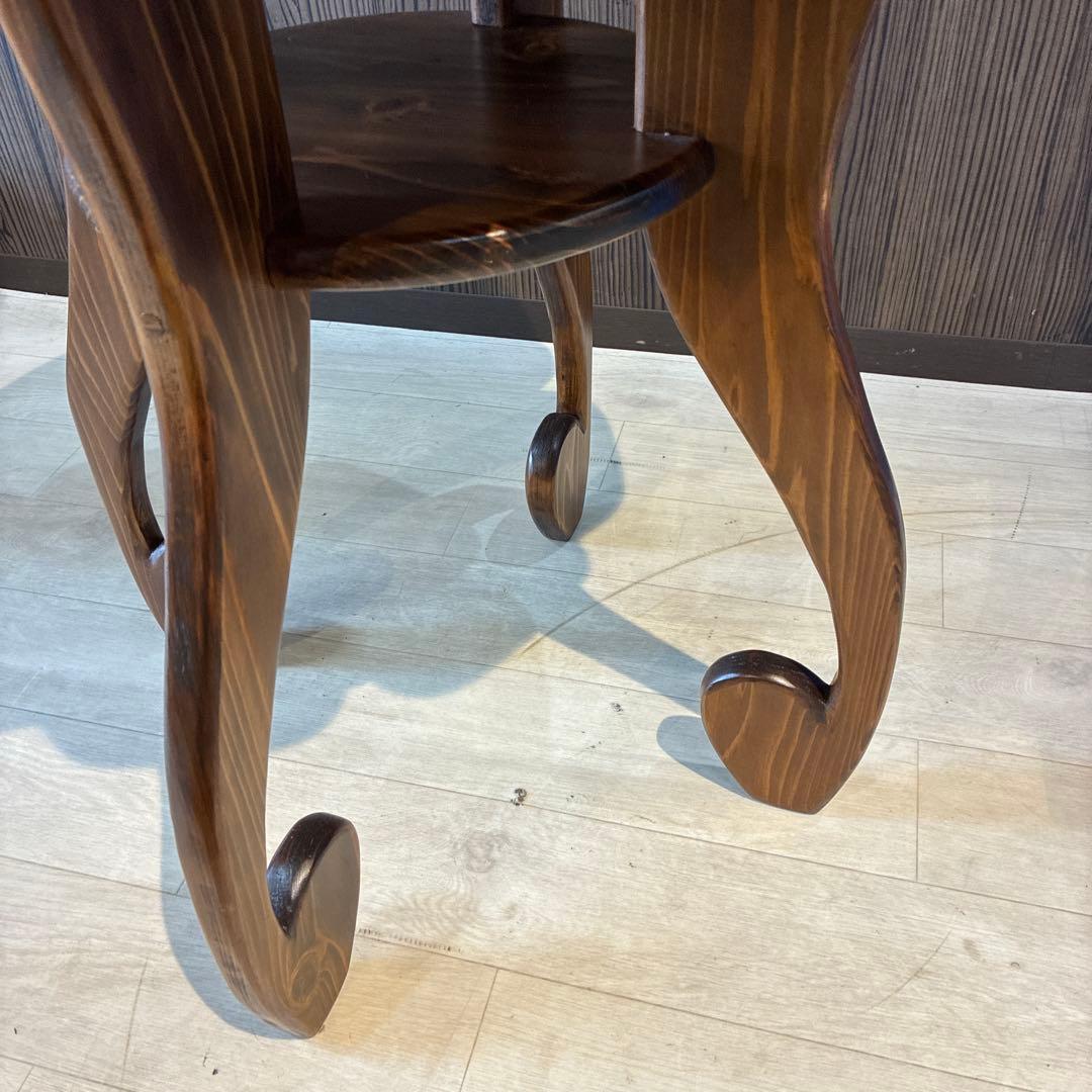 ア*バ様 花びら型 木製テーブル　ダークブラウン