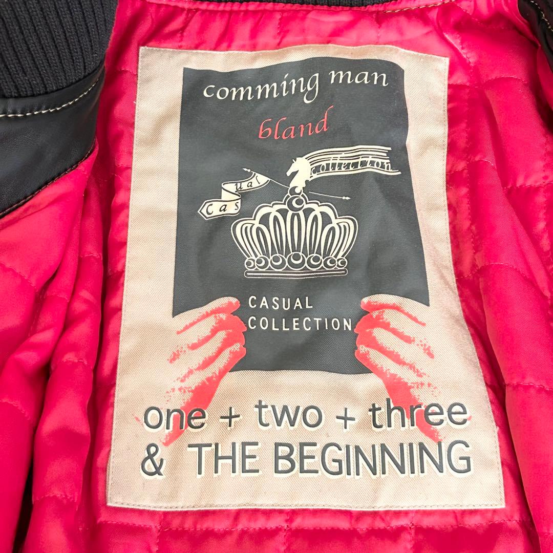 G-stage ライダースジャケット 革ジャン 羊革 ワッペン【L】