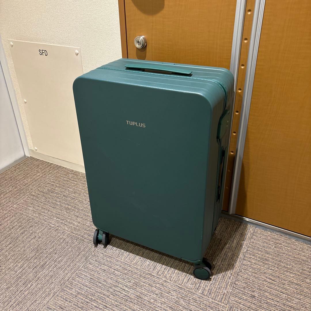 TUPLUS キャリーケース スーツケース　グリーン　Mサイズ　61L