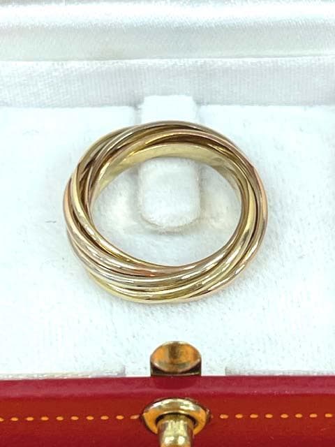 正規品 Cartierトリニティ 7連 リング K18 3カラー 11号 証明書