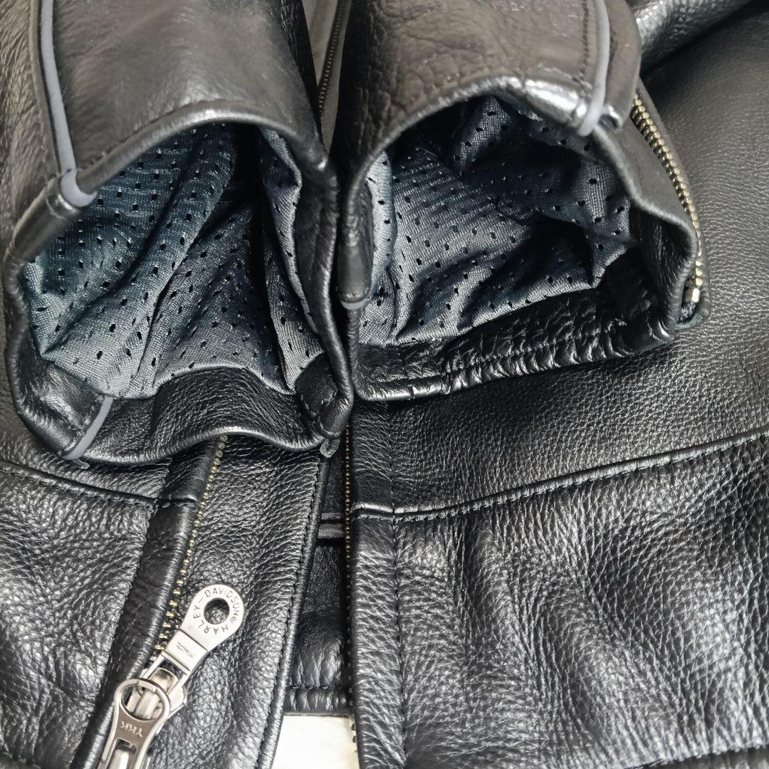 【美品】✨ハーレーダビッドソン シングルライダースジャケット ドクロ