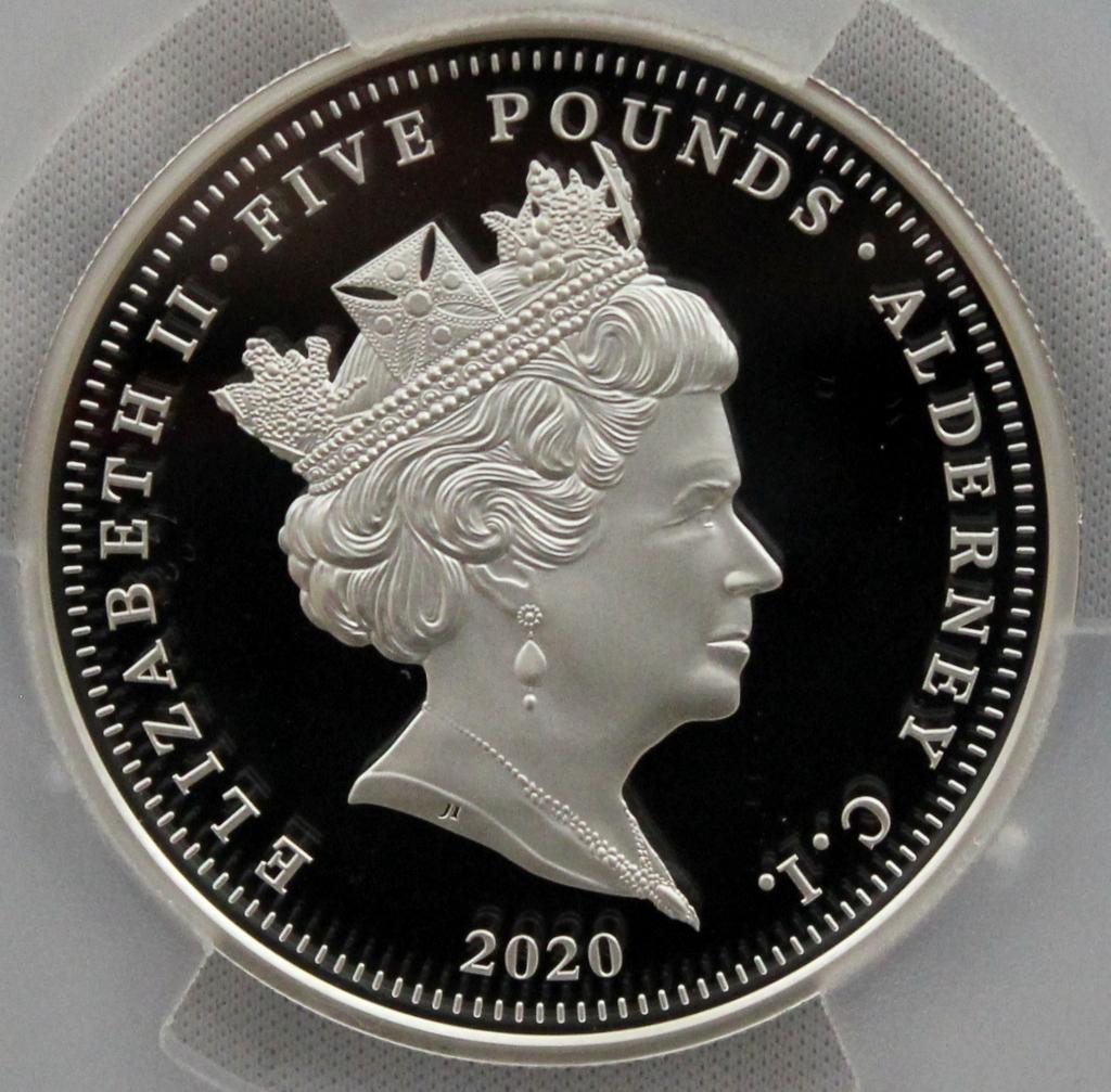 2020年 オルダニー スリーグレイセス 2オンス銀貨PCGS PR70DCAM