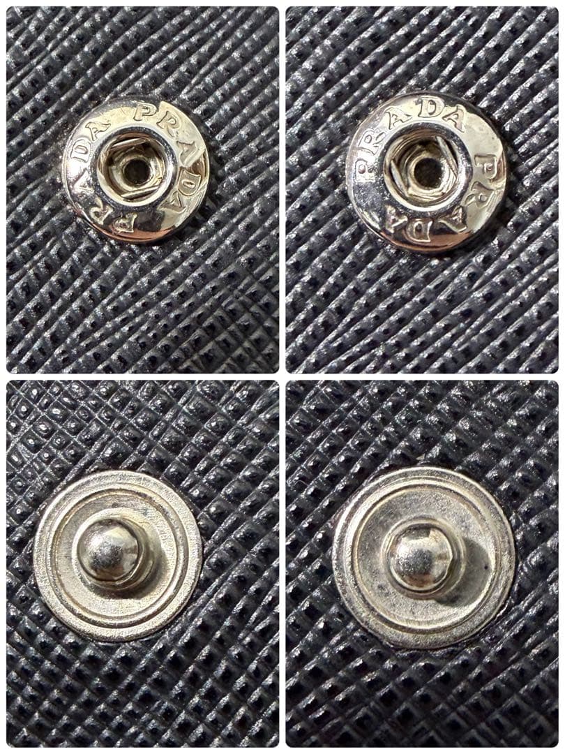 【✨極美品✨】PRADA 6連キーケース シルバーロゴ RFID 付属品完備