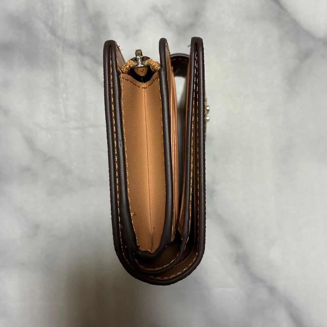 レア✨新品✨ COACH コーチ 二つ折り財布 シグネチャー ライトブラウン