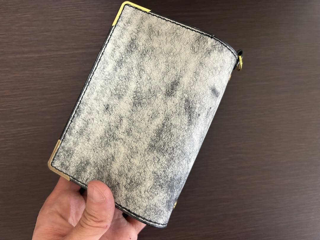 【ミニ6】　システム手帳　イタリアンレザー　マルゴーフォグ　ハンドメイド