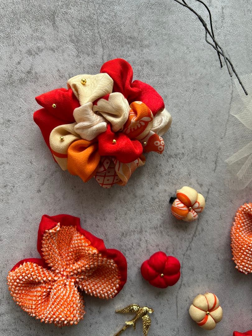 a*m様 七五三　七五三髪飾り　ヘッドドレス　着物髪飾り　リメイク髪飾り　042