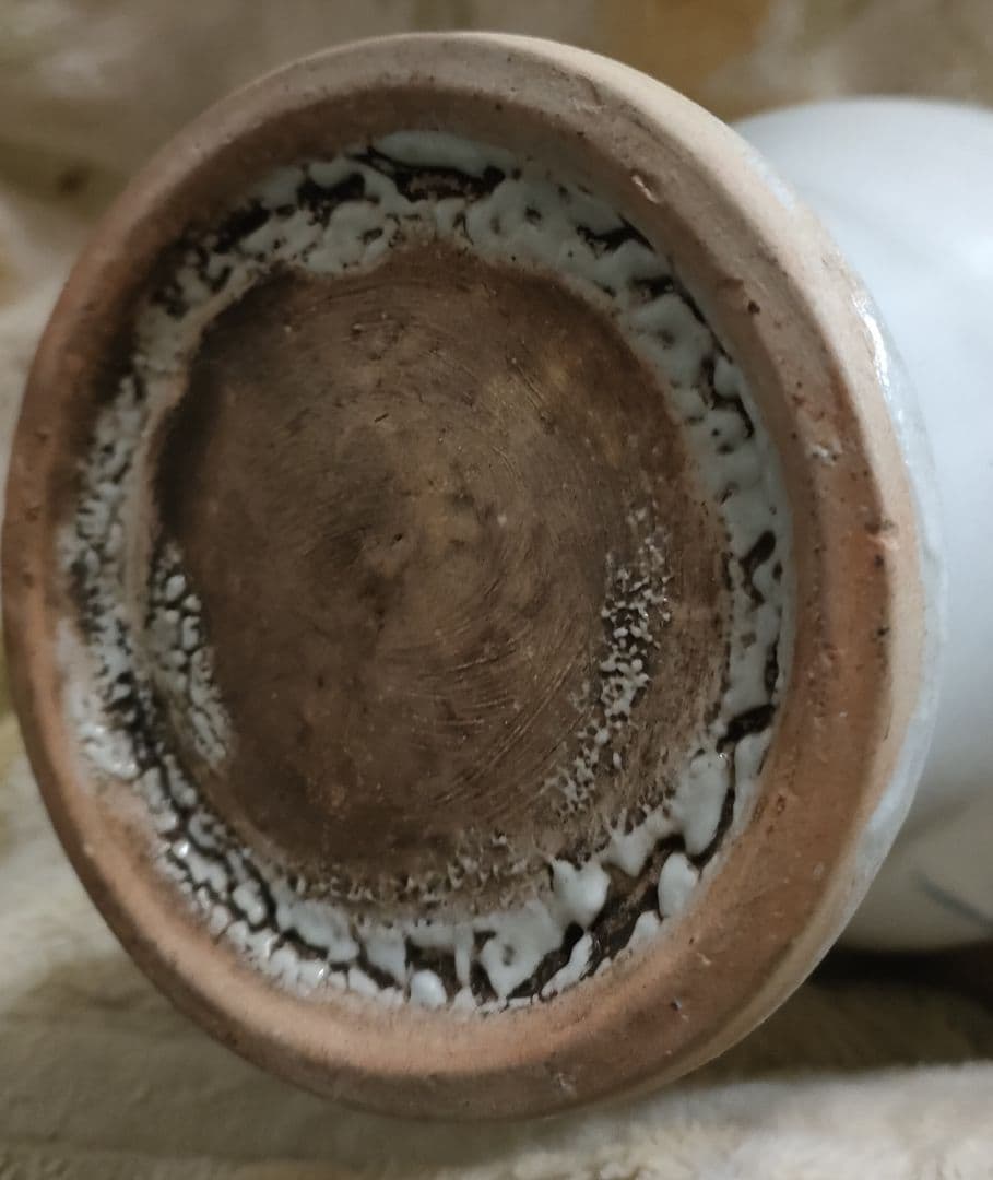 李朝染付壺　李朝白磁　時代物　朝鮮美術