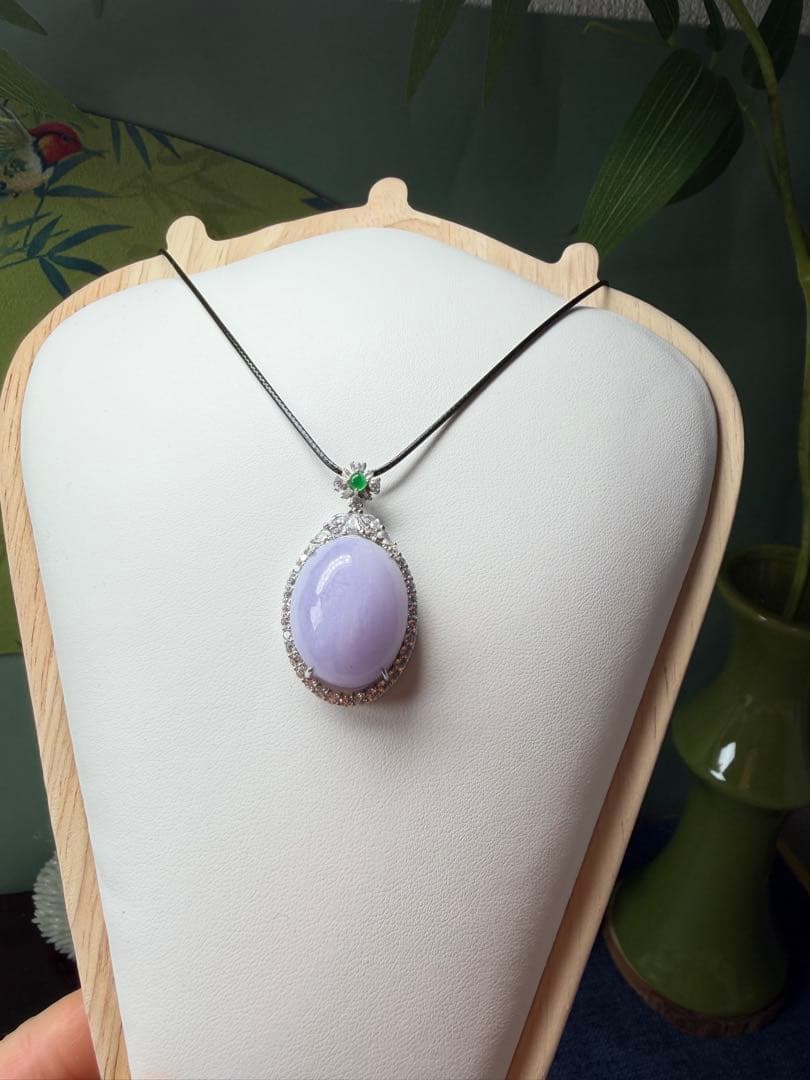 希少‼️コレクションレベル‼️色が極めラベンダーS925ネックレストップ　鑑定書付き