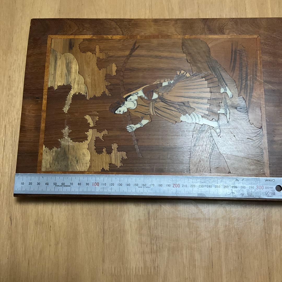紫檀木の絵画　ウッドアート、インド土産