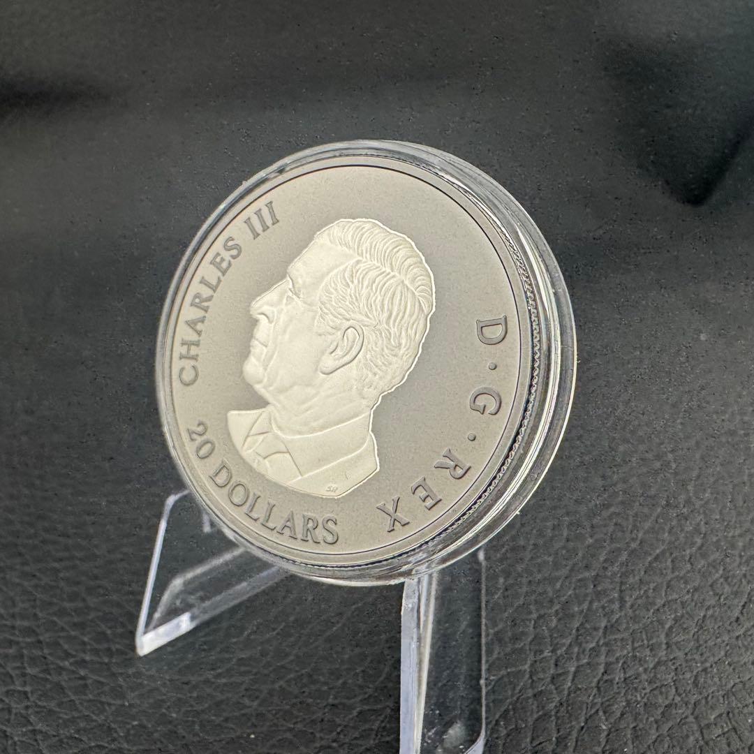 カナダ エレガントメイプルリーフ 銀貨 ブラックロジウム 艶消しプルーフ 保証書