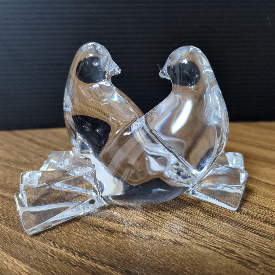 Baccarat バカラ 鳩 Loving Doves フィギュリン