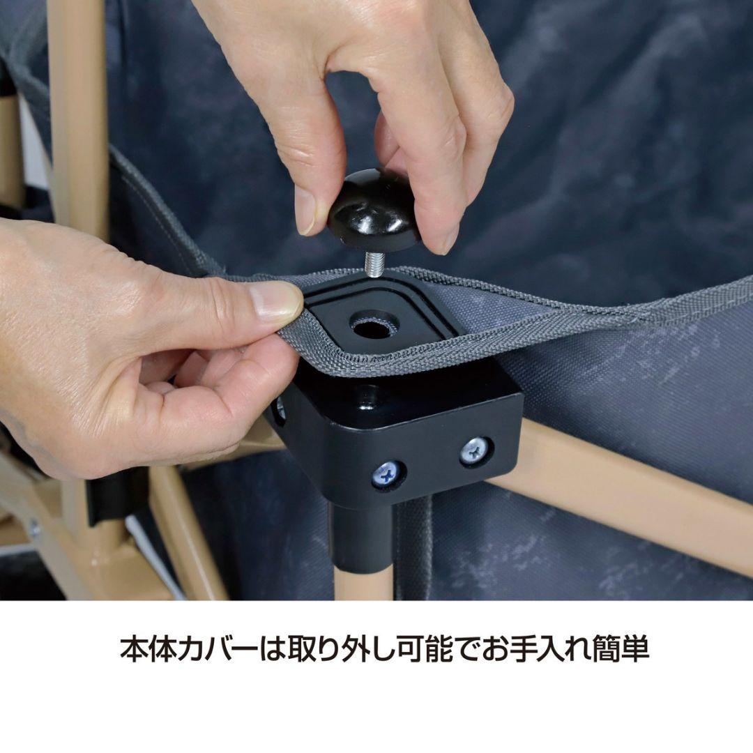 折りたたみキャリーカート グレー