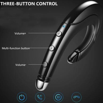 耳掛け式 イヤホン F 片耳 ワイヤレス リモート Bluetooth