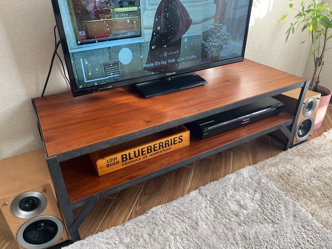 ぽんこ【unico】Lumber-mini TVボード W1000