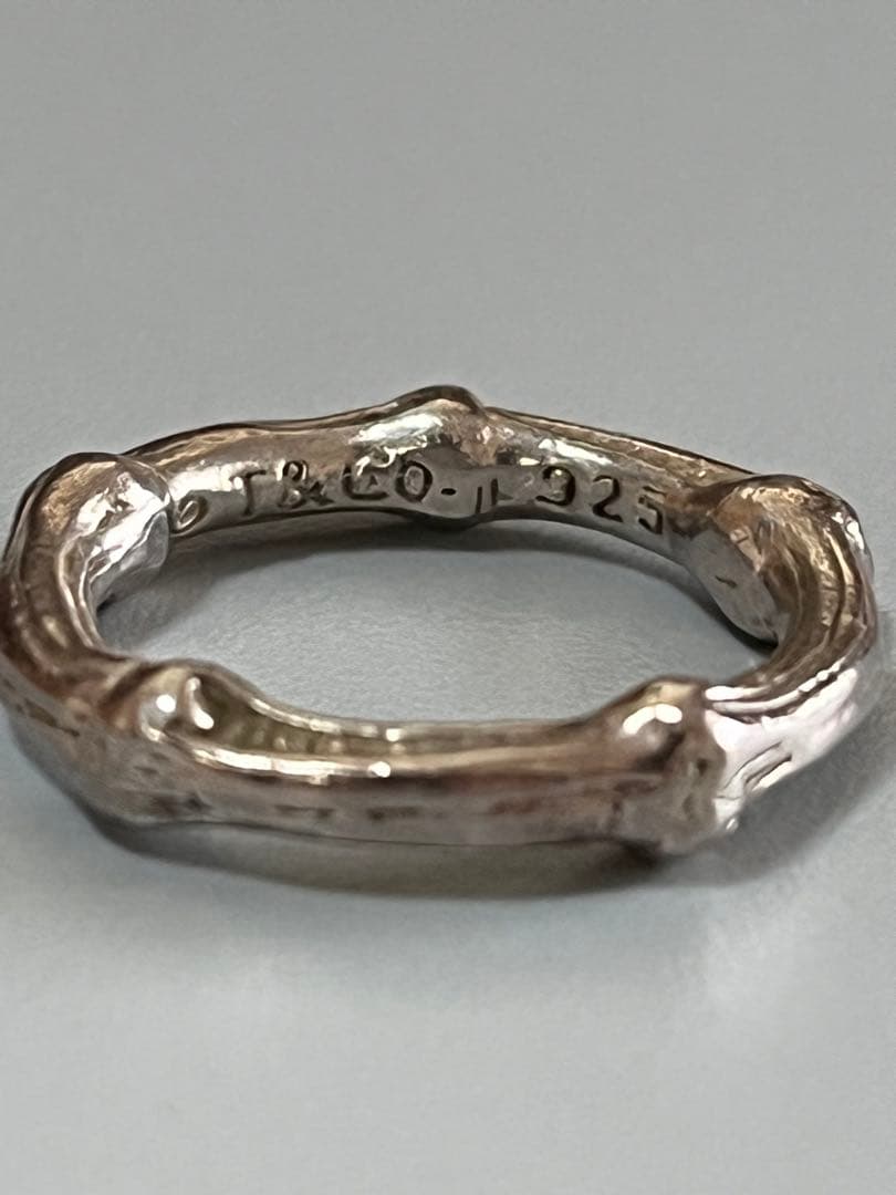 希少・廃盤品★ティファニー ヴィンテージ バンブーリング シルバー925 19号