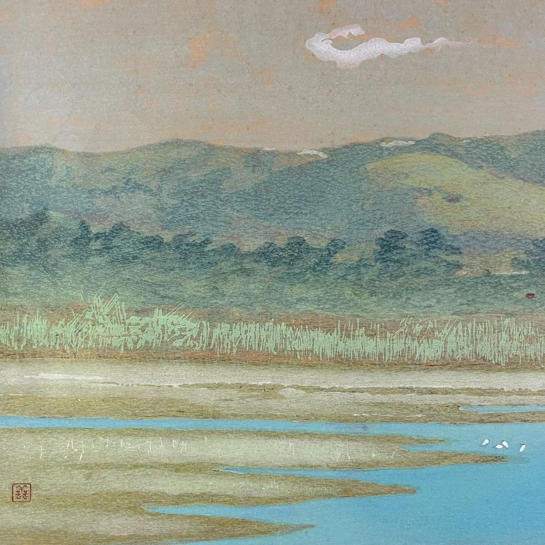 吉田善彦「大和四題より薬師寺立夏」木版画 落款入 発行証有 高見澤版 1990年