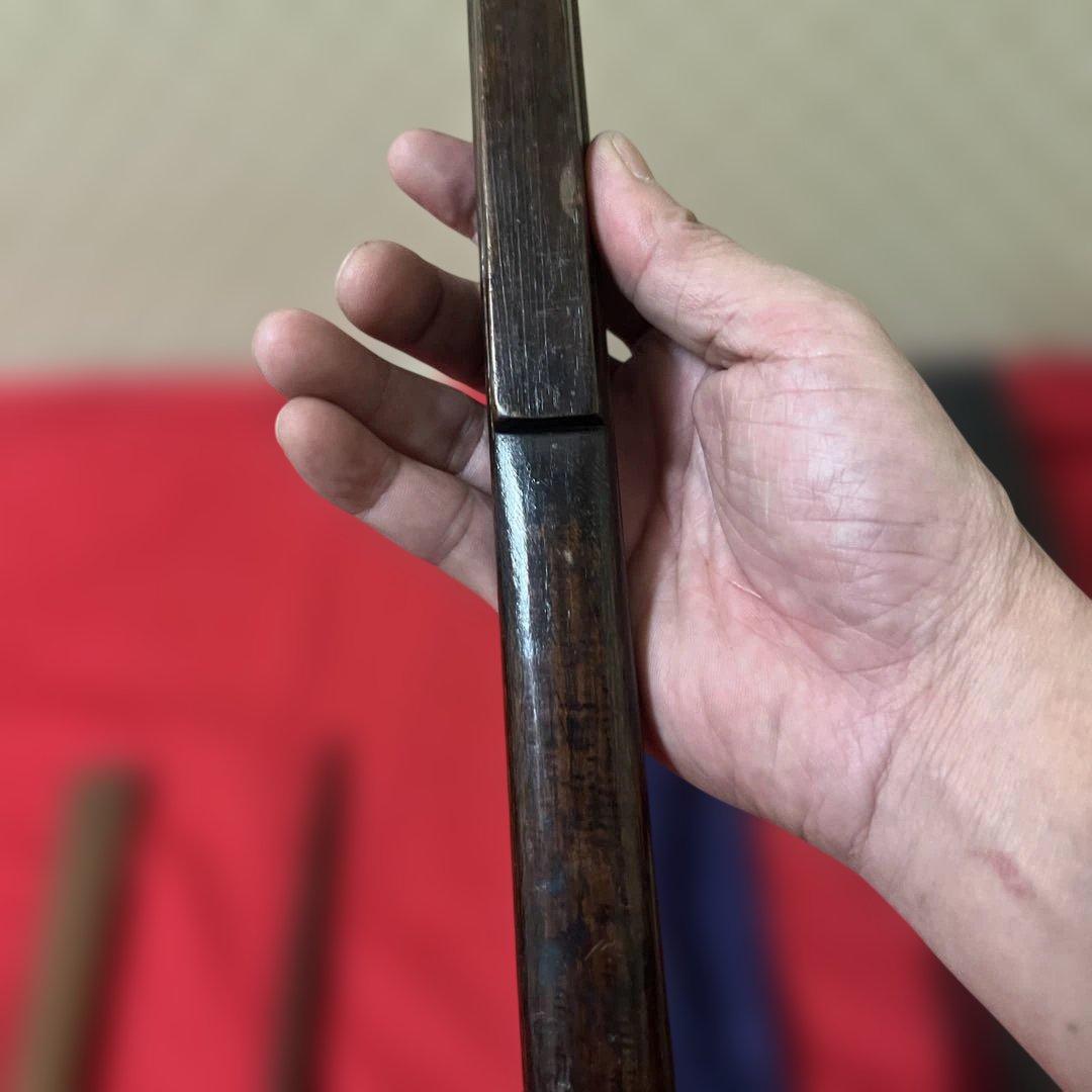 古美術　骨董品　鉄扇木製　時代箱