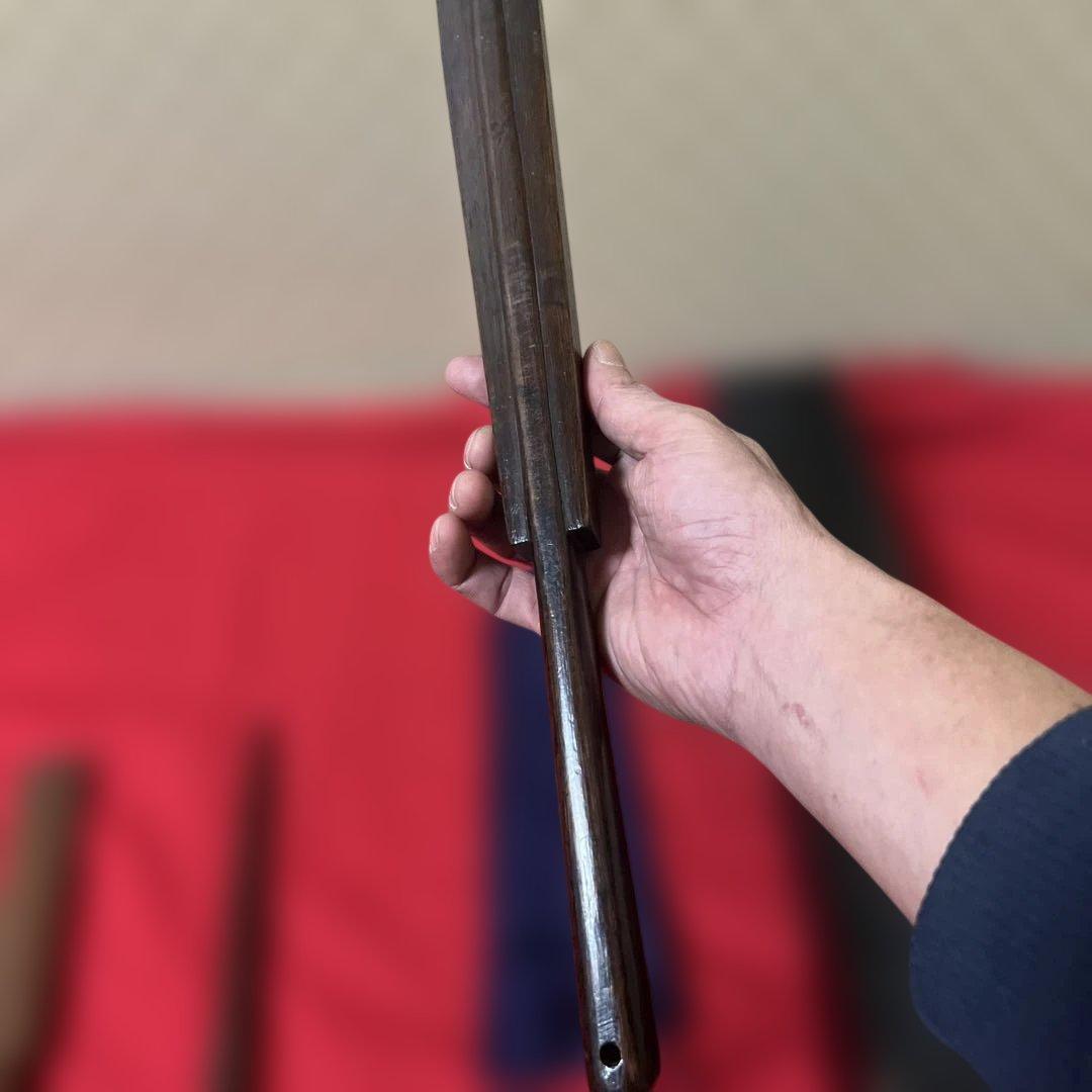 古美術　骨董品　鉄扇木製　時代箱