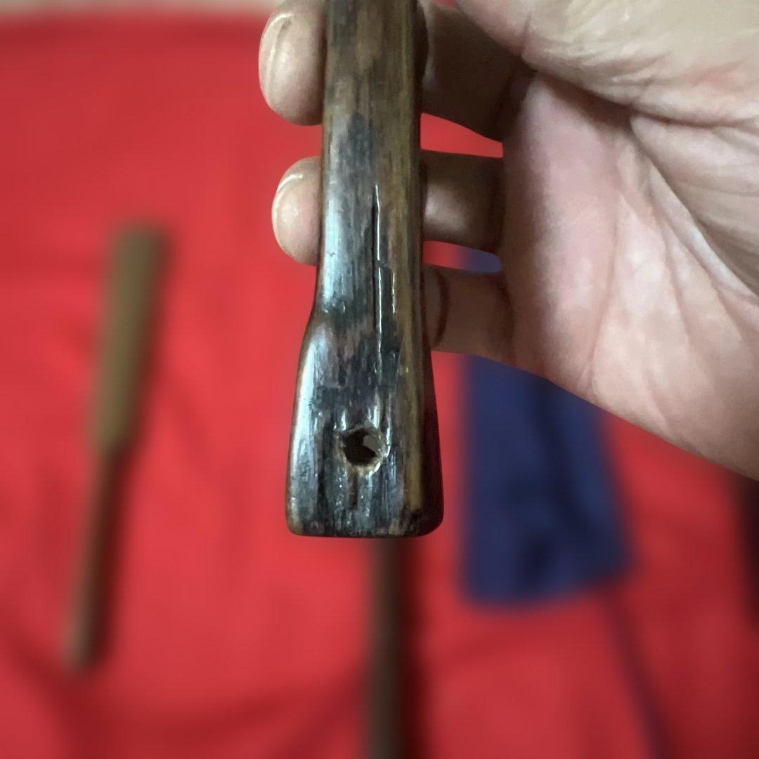 古美術　骨董品　鉄扇木製　時代箱