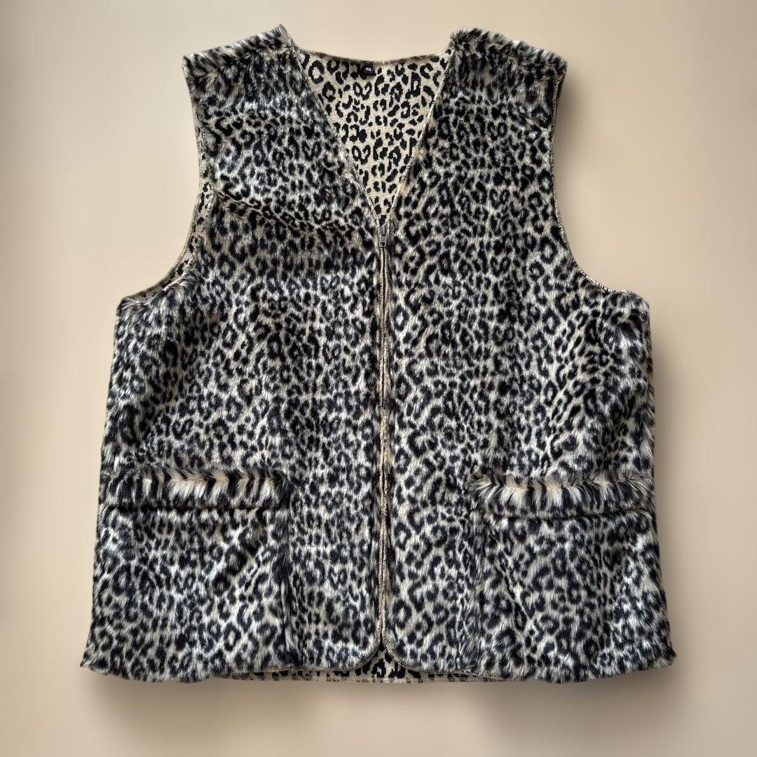 US三軒茶屋 レオパード　フェイクファー　ベスト 新品未使用　完売品