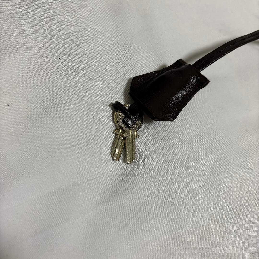 エルメス ケリー28 ルトゥルネ ボックスカーフ ブラウン レザー ハンドバッグ