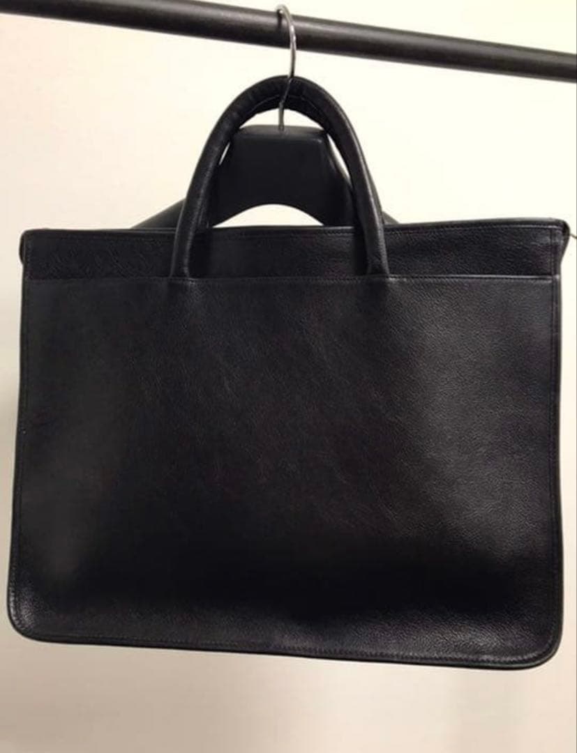 美品　イルビゾンテ　レザー ブリーフトート バッグ ブラック イタリア製