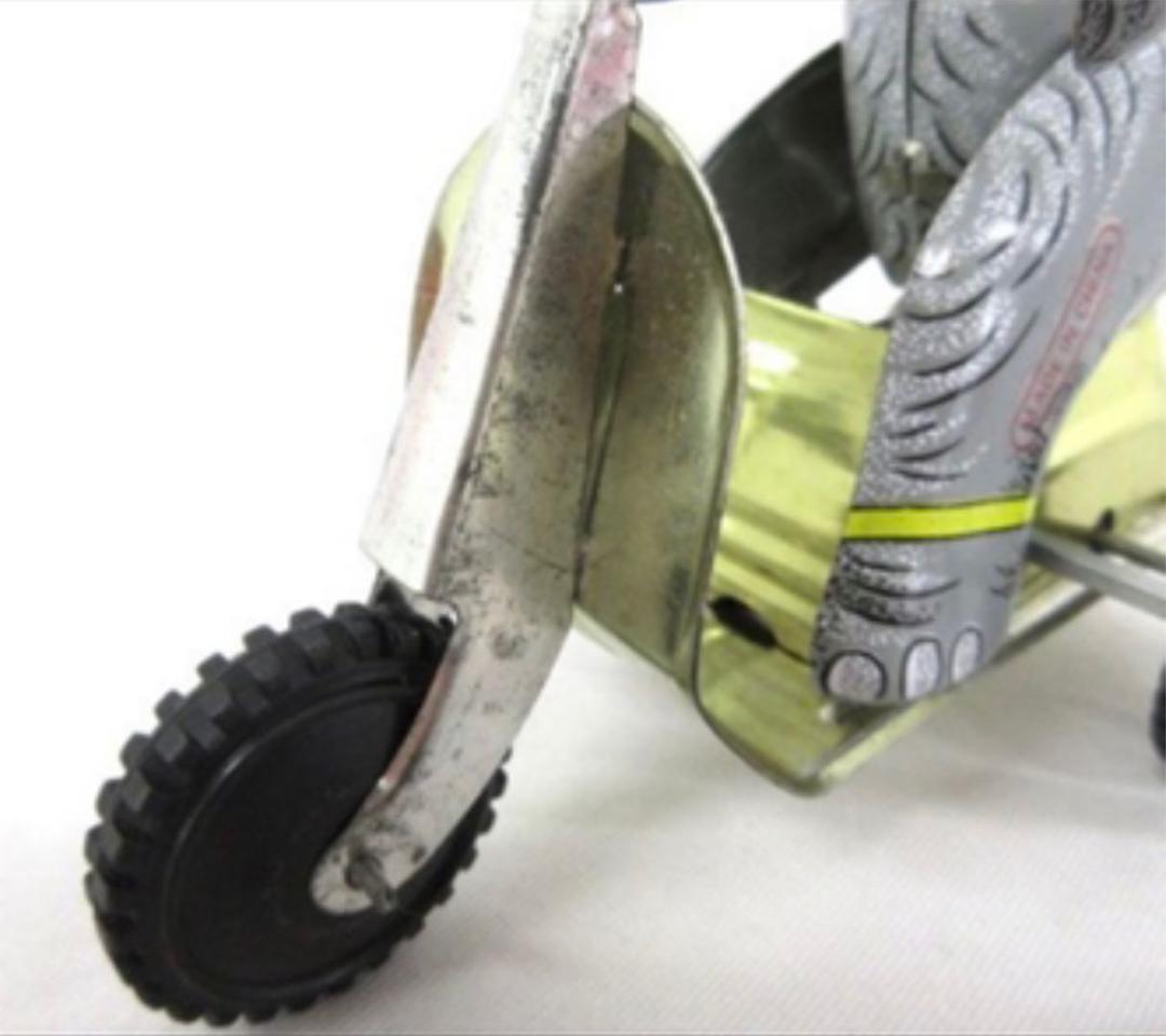 ゼンマイ式ブリキ 自転車/像 2種 2点