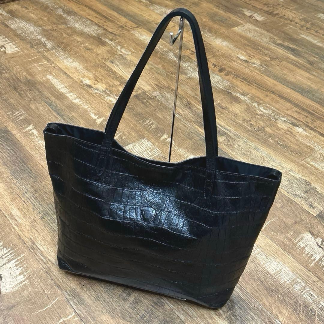 Felisi フェリージ クロコダイルエンボス トートバッグ ビジネスバッグ