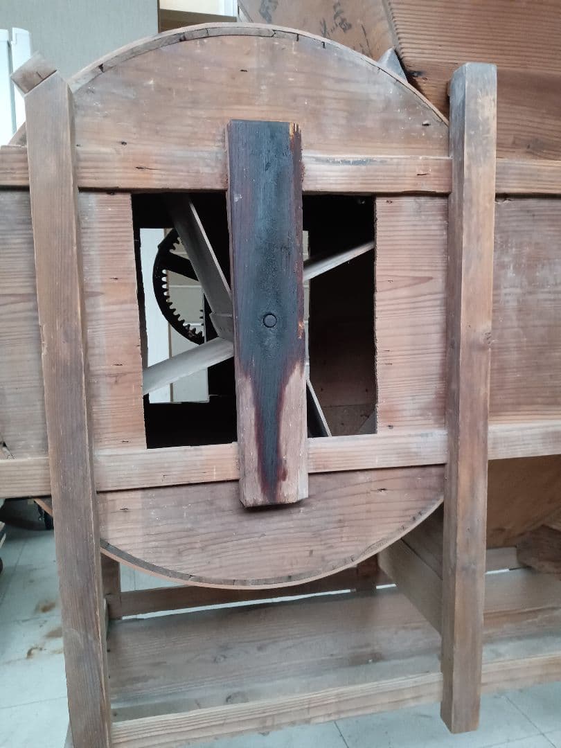 【引取専用】　籾摺機　手回しハンドル式　唐箕　農機具　明治時代　レトロ　古民家