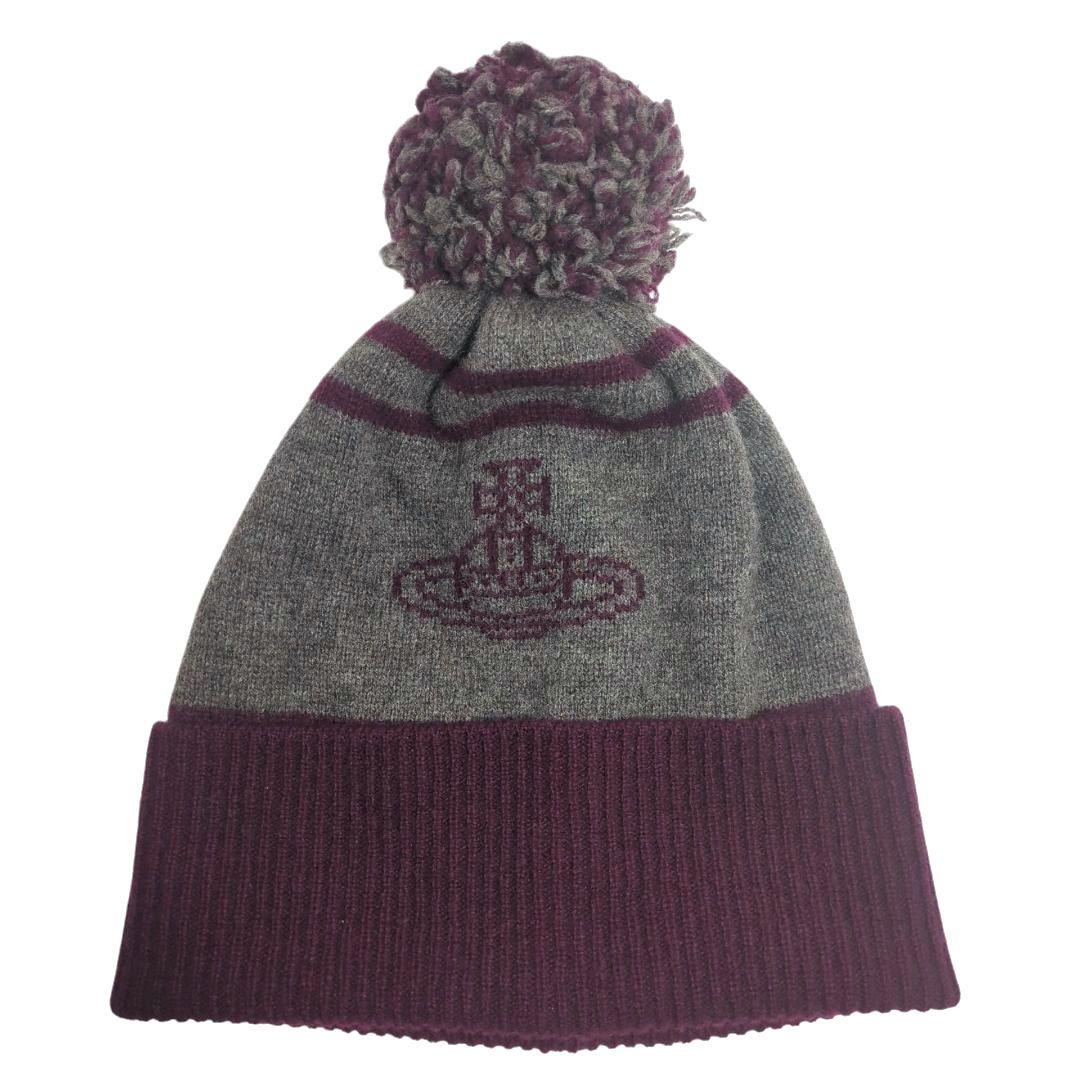 ヴィヴィアンウエストウッド　ニット帽　ボンボン　ウール100%