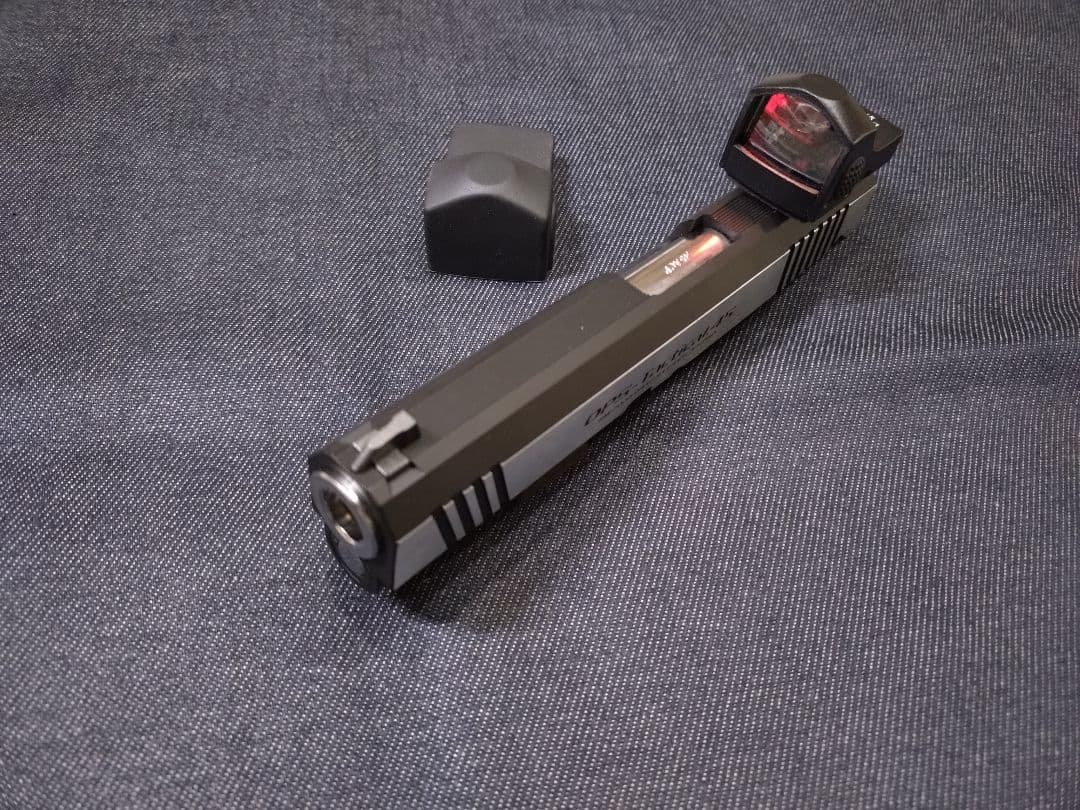 値下げ　東京マルイ　ハイキャパ　デュアルステンレス　スライド部　プロサイト付き