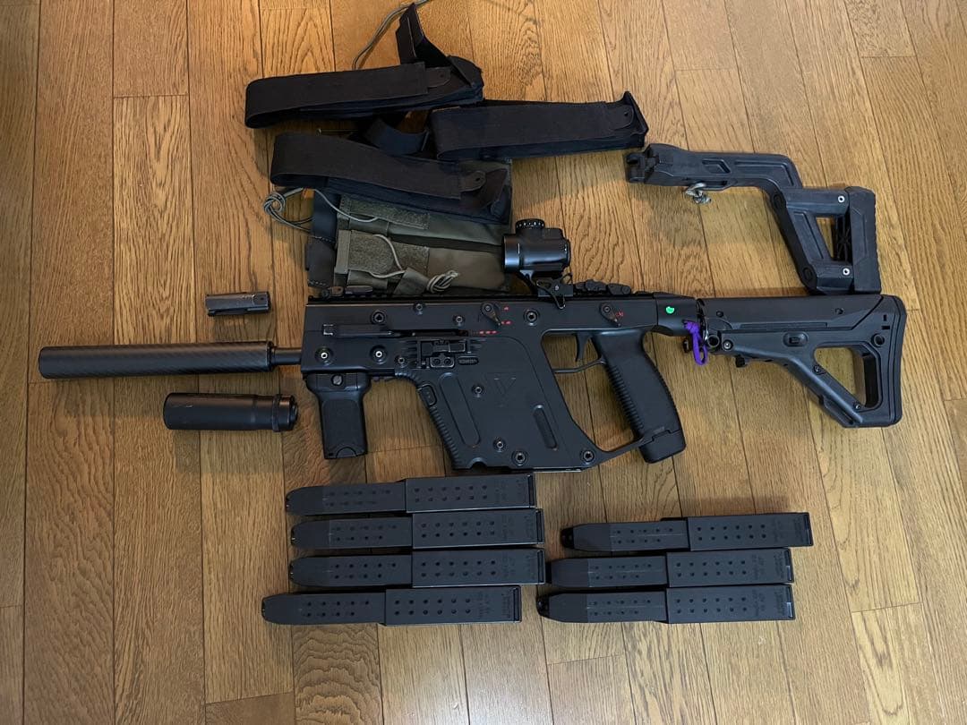 電動トイガン ブラック 調整可能m4ストック付き　クリスベクター　美品