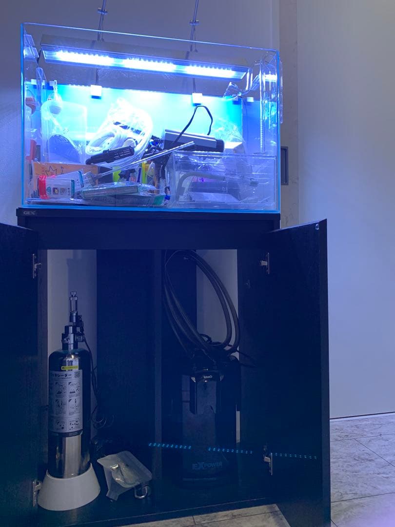 【引取限定愛知県刈谷市】アクアリウムフルセット　引退品　レイアウト水槽　熱帯魚