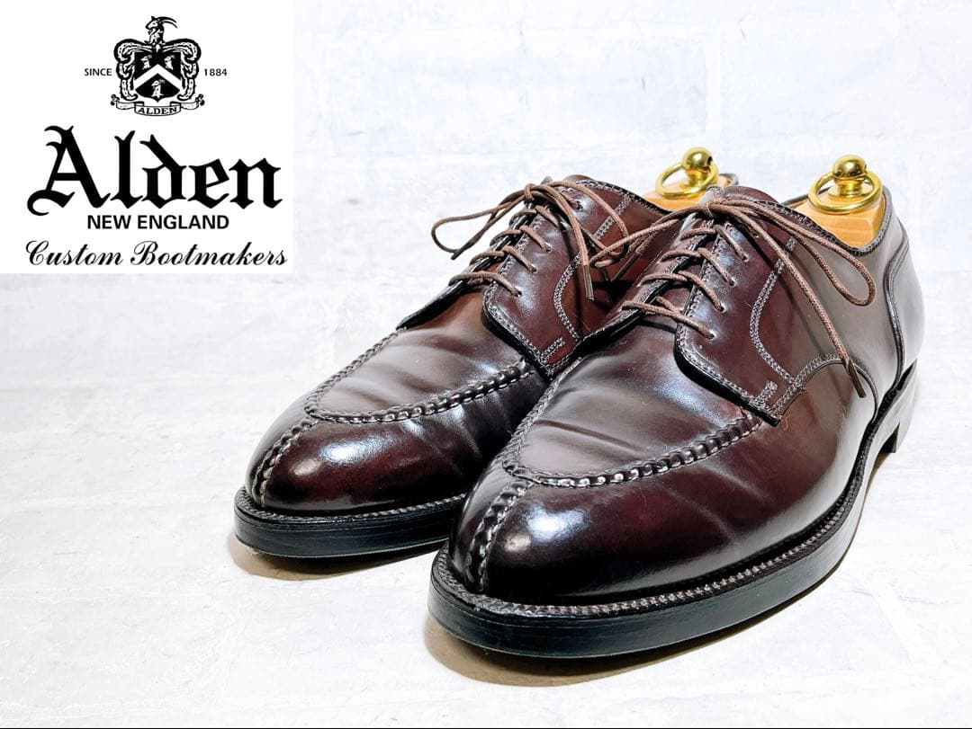 アメリカ製【美品】Alden コードバン Uチップ ビジネスシューズ US7.5