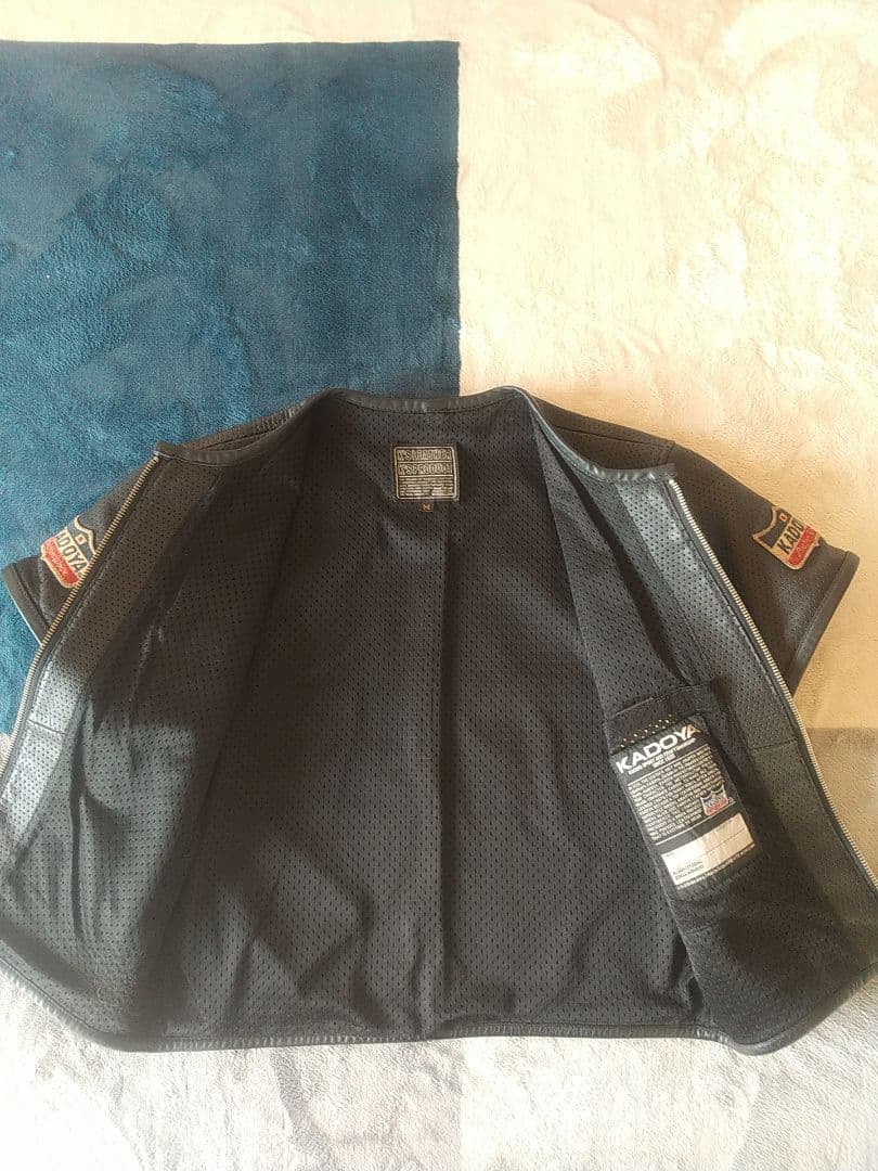 KADOYA ライダースジャケット レザー パンチングメッシュ