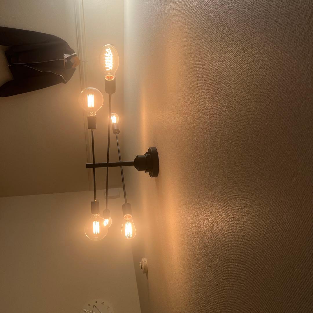 クロス型 6灯シーリングライト ブラック