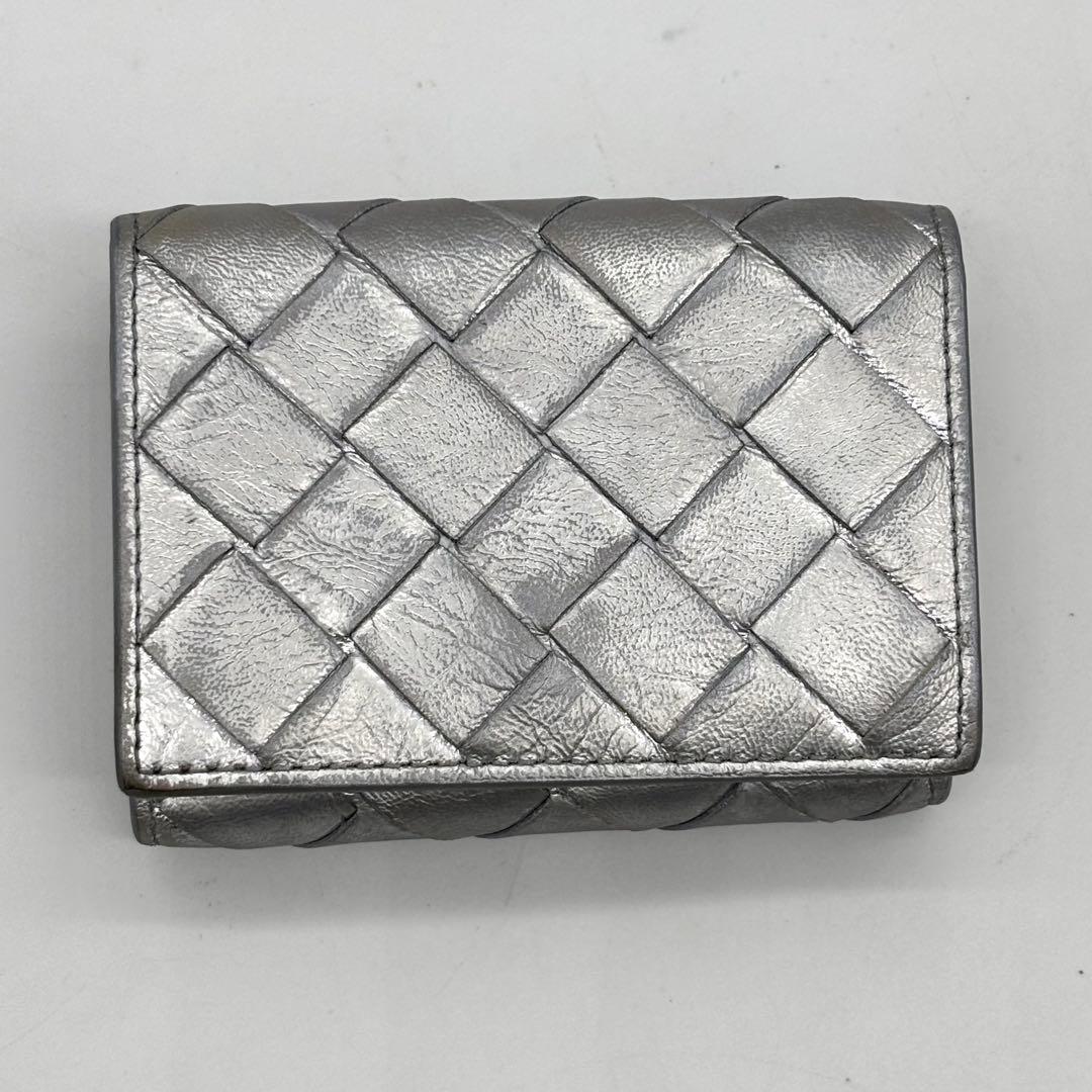 ボッテガヴェネタ 　三つ折り財布 コンパクト財布　マキシイントレチャート