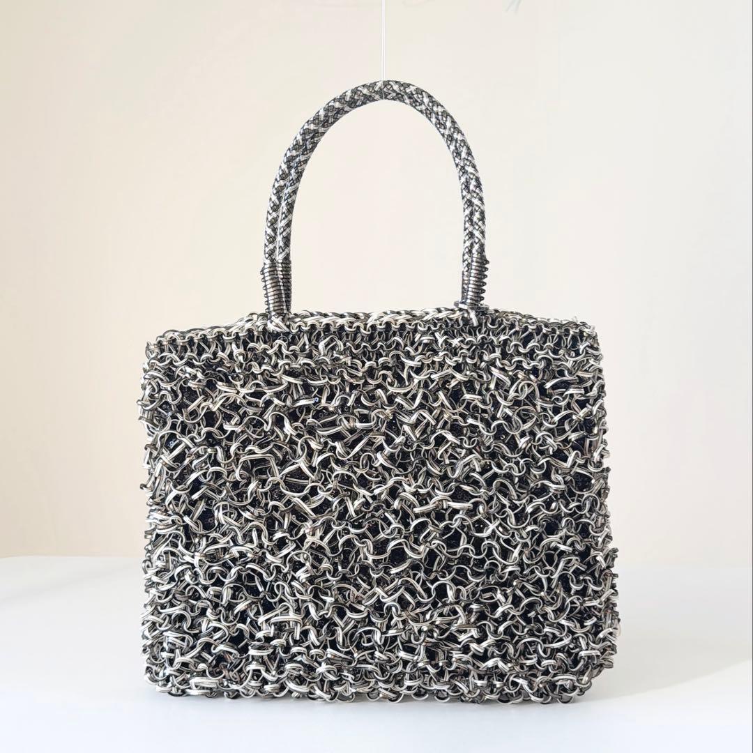 新品同様　アンテプリマANTEPRIMA ドッピオ　スクエアワイヤーハンドバッグ