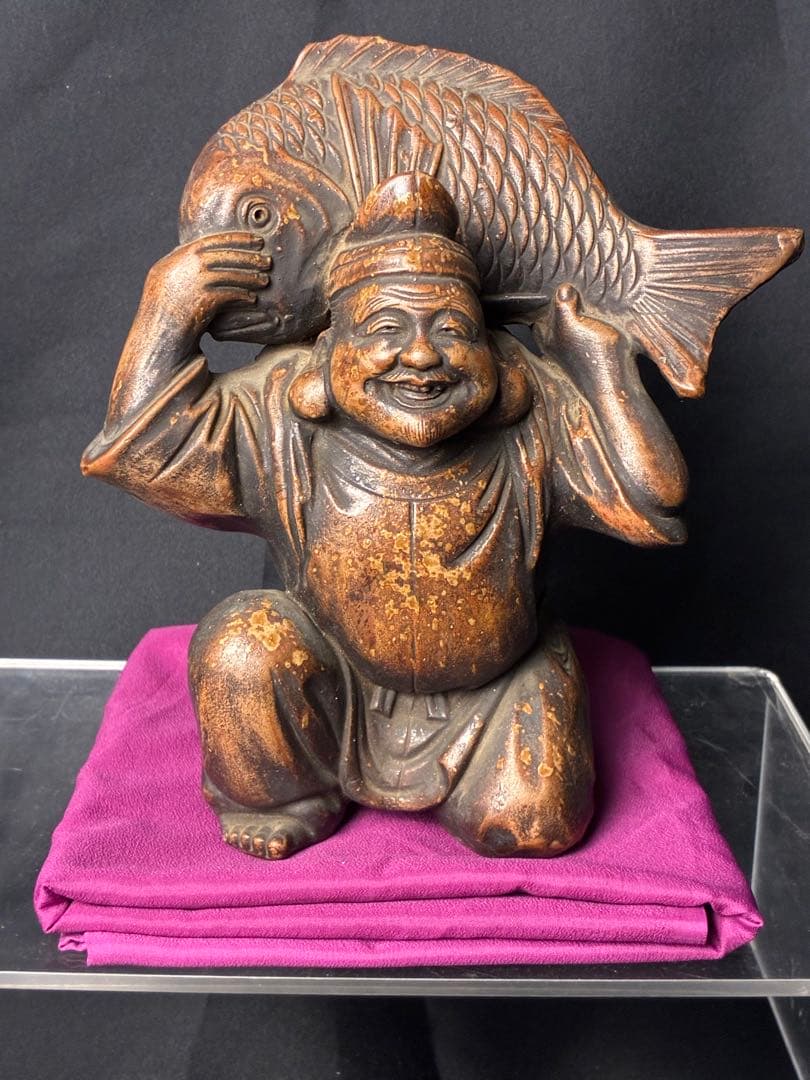 備前焼 恵比寿様 置物 A-35