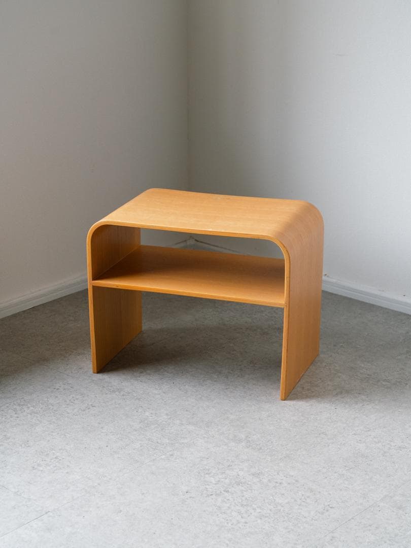 モダン 2WAY 曲木 サイドテーブル 収納 スツール　ミッドセンチュリーレトロ